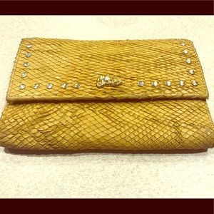 Italian Leather Mustard Yellow Trifold Wallet